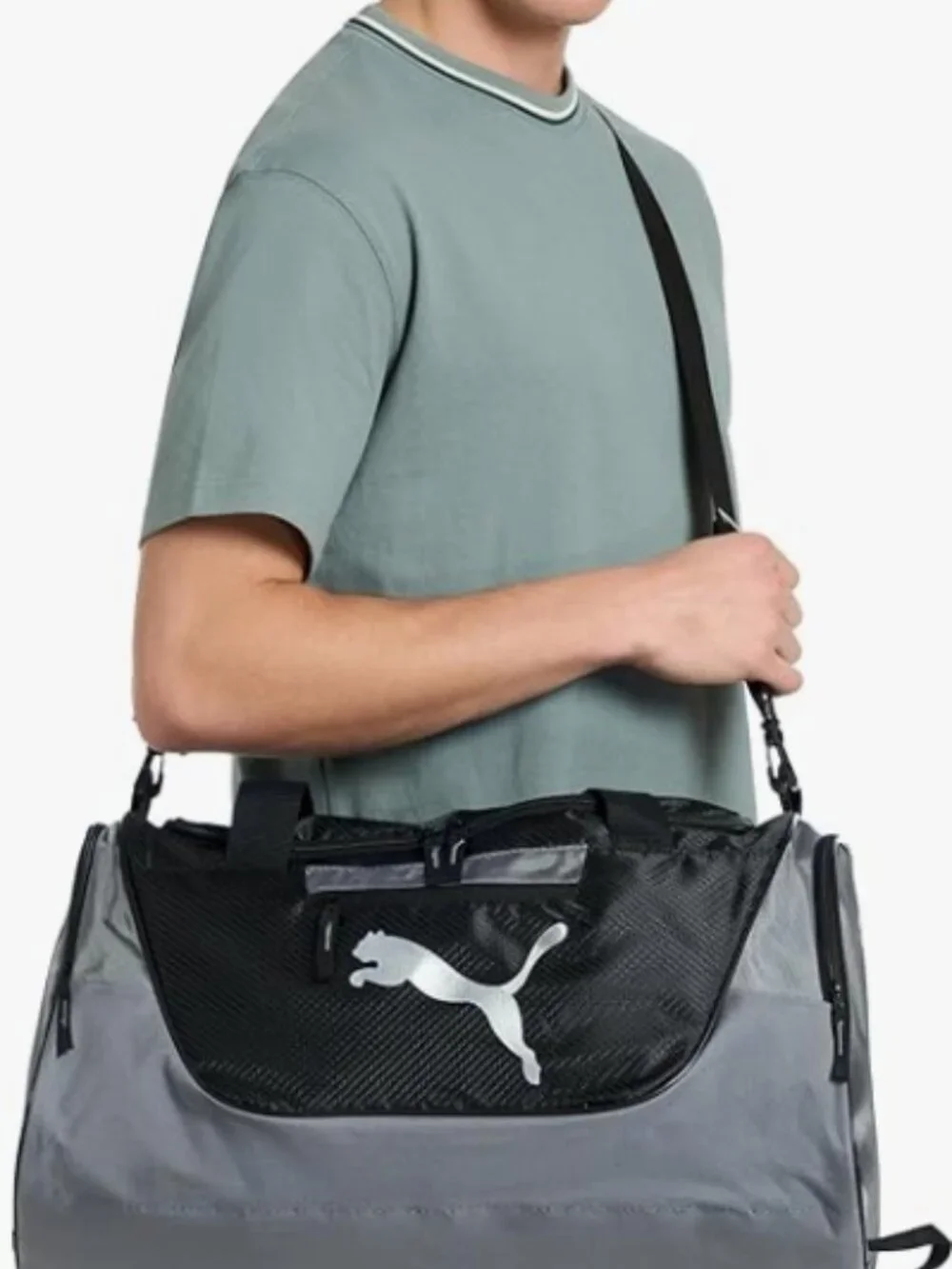 PUMA Contender Duffel Bag with Removable Strap & Shoe Pocket